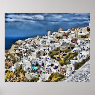 Poster Oia, Santorin