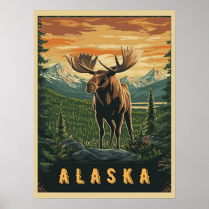 Poster Oie d'Alaska - Wilderness Vintage