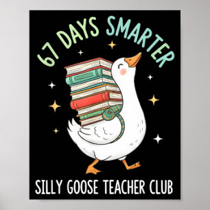 Poster Oie Drôle Club d'Enseignant 67 Jours Plus Intellig