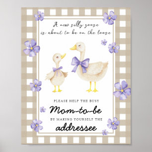 Poster Oie idiote - Aider la future maman débordée