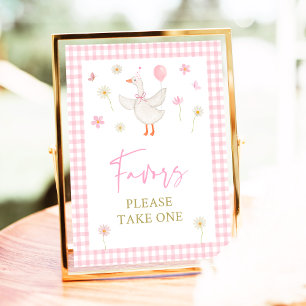 Poster Oie Printemps rose marguerite Anniversaire Favoris