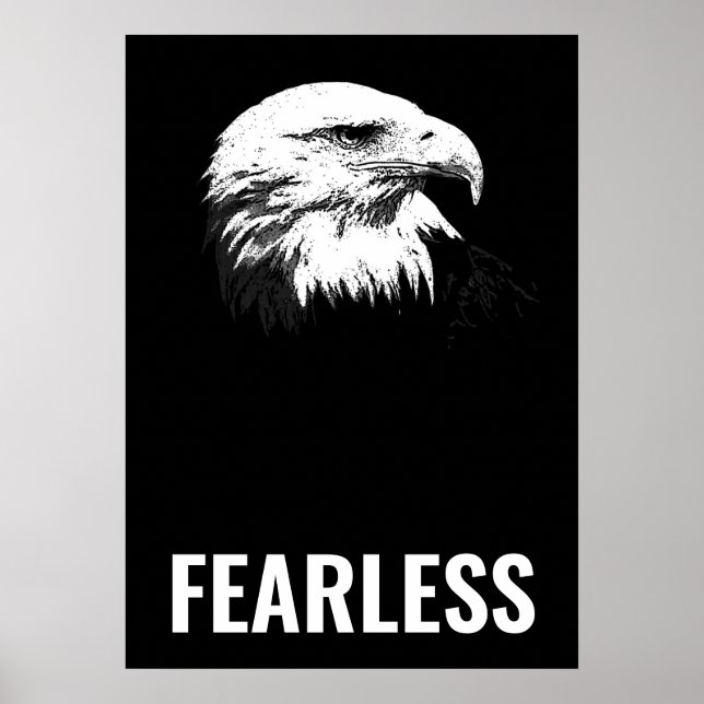 Poster Oigle sans peur Motivational Courage Artwork (Devant)