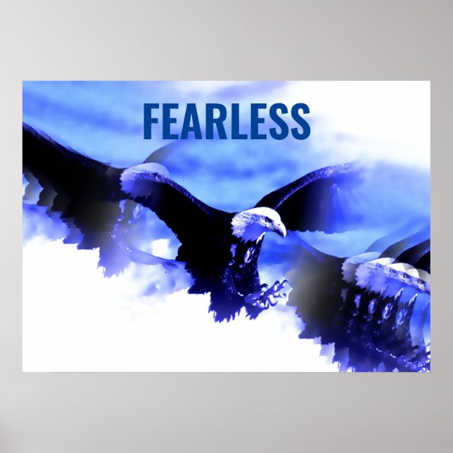 Poster Oigle sans peur Motivational Courage Artwork (Devant)