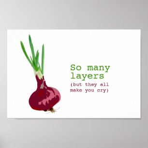Poster Oignon compliqué