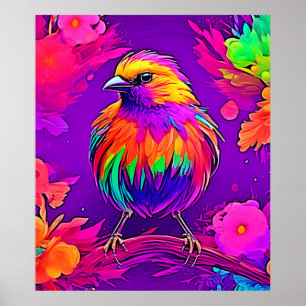 Poster Oiseau arc-en-ciel dans le Dreamland