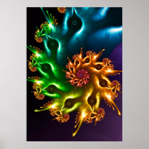 Poster Oiseau arc-en-ciel fragile