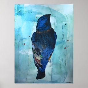 Poster oiseau bleu par hunter biden art