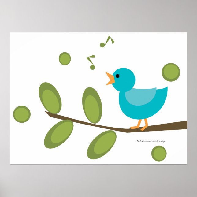 Poster Oiseau chanteur (Devant)