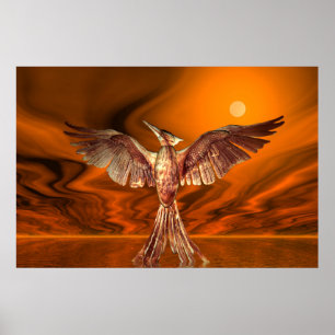 Poster Oiseau de feu doré