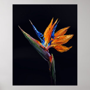 Poster Oiseau de Paradis — Impasto Botanique Exotique