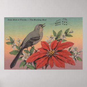 Poster Oiseau d'état de FloridaMocking BirdFlorida