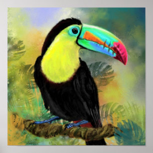 Poster Oiseau exotique tropical du Toco Toucan