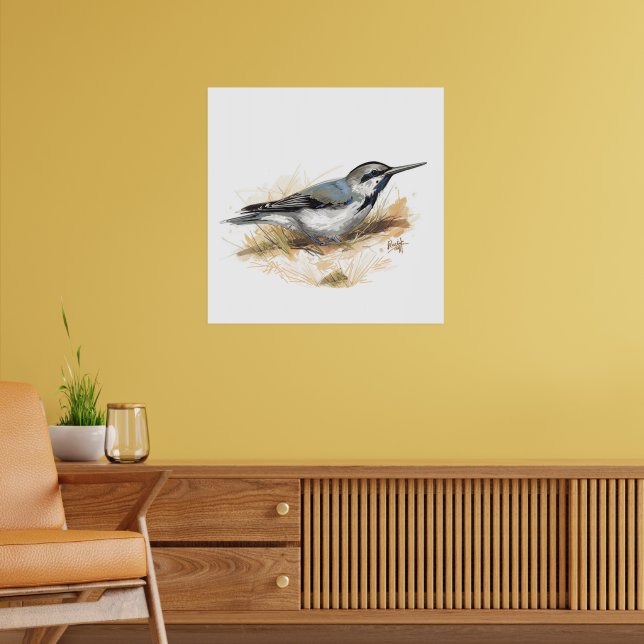 Poster oiseau sur la plage (Salon 2)