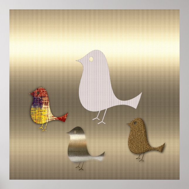 Poster Oiseaux amusants (Devant)