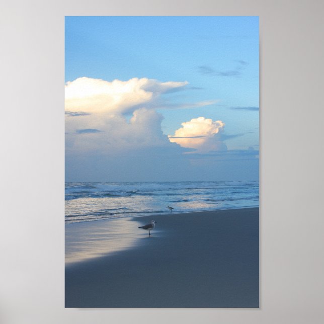 Poster Oiseaux de plage à l'aube 2 (Devant)