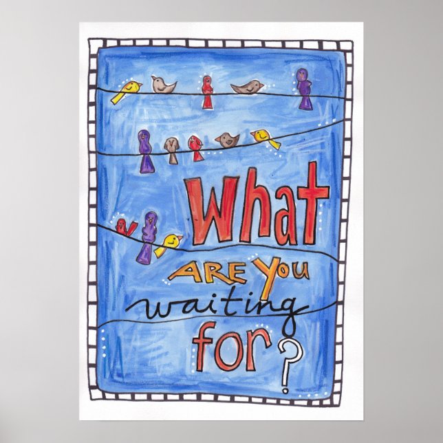 Poster Oiseaux en attente (Devant)