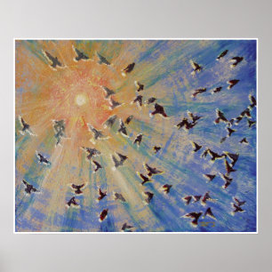 Poster Oiseaux en vol