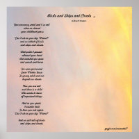 "OISEAUX ET NAVIRES ET NUAGES FAMILLE POEM POSTER"