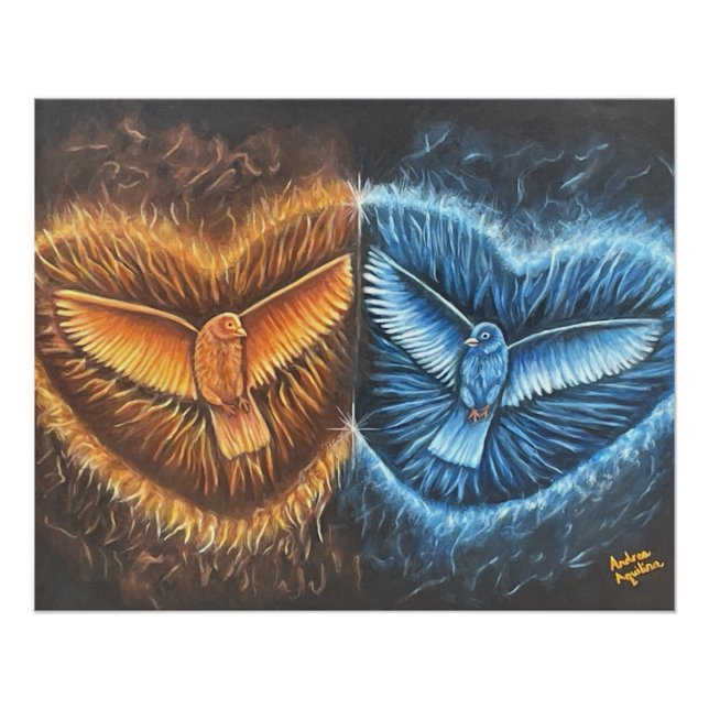 Poster Oiseaux volant ensemble- (Devant)