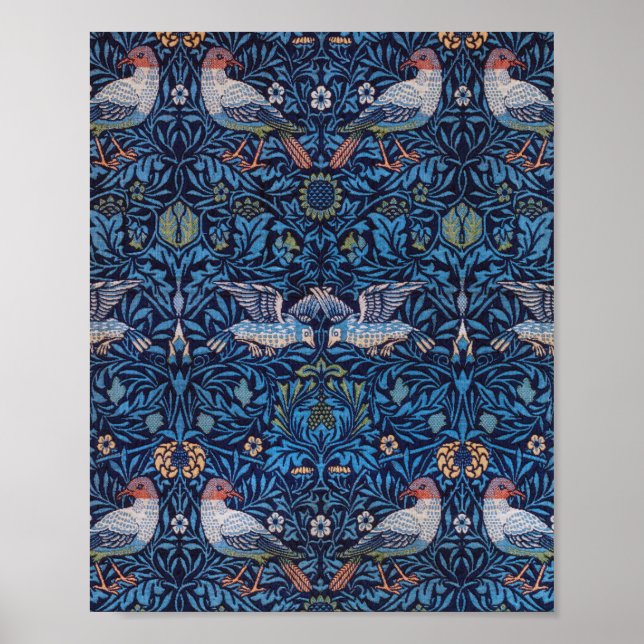 Poster Oiseaux, William Morris (Devant)