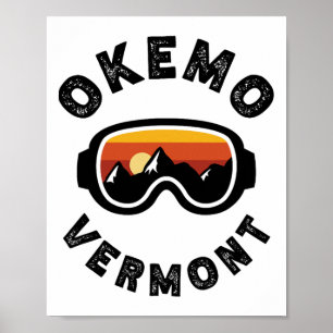 Poster Okemo Ski Ski Snowboard Dans Le Vermont