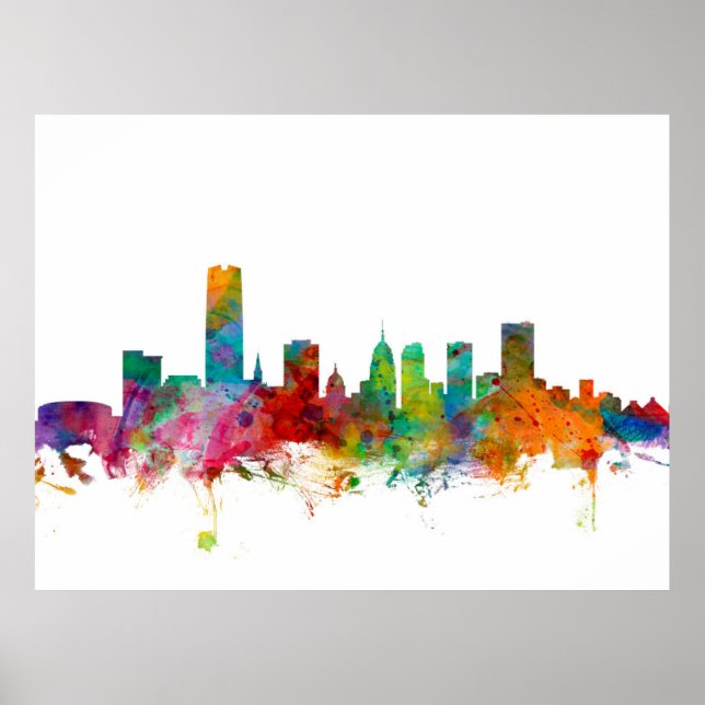 Poster Oklahoma City Skyline (Devant)