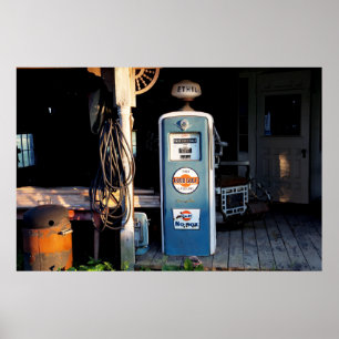 Poster Old gas pump photo