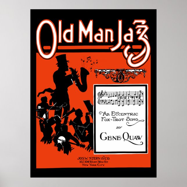 Poster Old Man Jazz, une chanson excentrique de foxtrot (Devant)