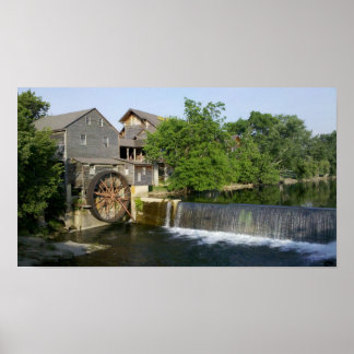 Poster Old Mill dans les montagnes Great Smoky