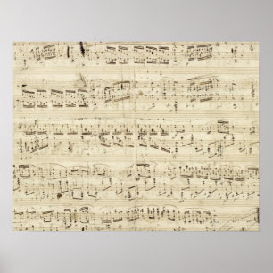 Poster Old Music Notes