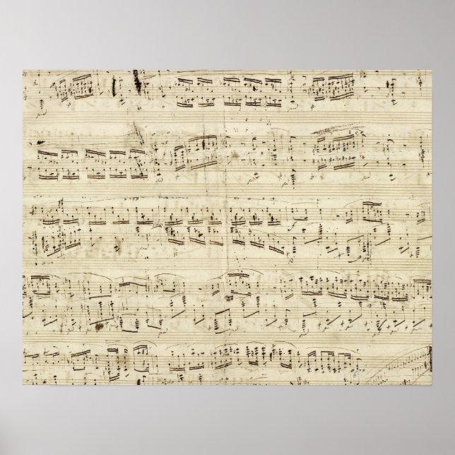 Poster Old Music Notes (Devant)