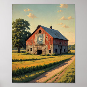 Poster Old Red Texas Grange numérique