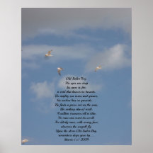 POSTER OLD SAILOR BOY POEM AUF FOTOGRAPH
