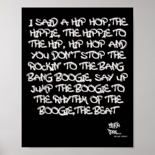 Poster Old School Skool Rap Hip hop Merch Citation lyriqu