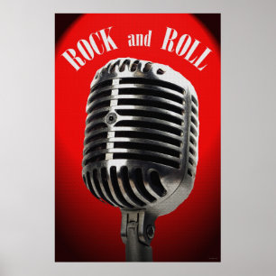 Poster Old Time Rock and Roll 36 x 24