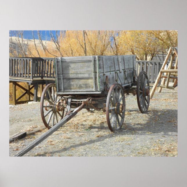 Poster Old West Pioneer Wagon (Devant)