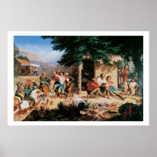 Poster Old West Sunday Morning Mines Art Imprimer l'affic