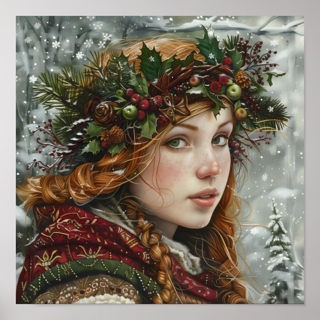 Poster Old World Lady (Devant)