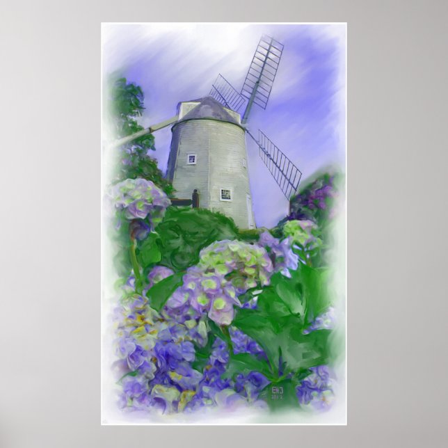 Poster Olde Cape Cod Windmill Oil Print (toile standard) (Devant)