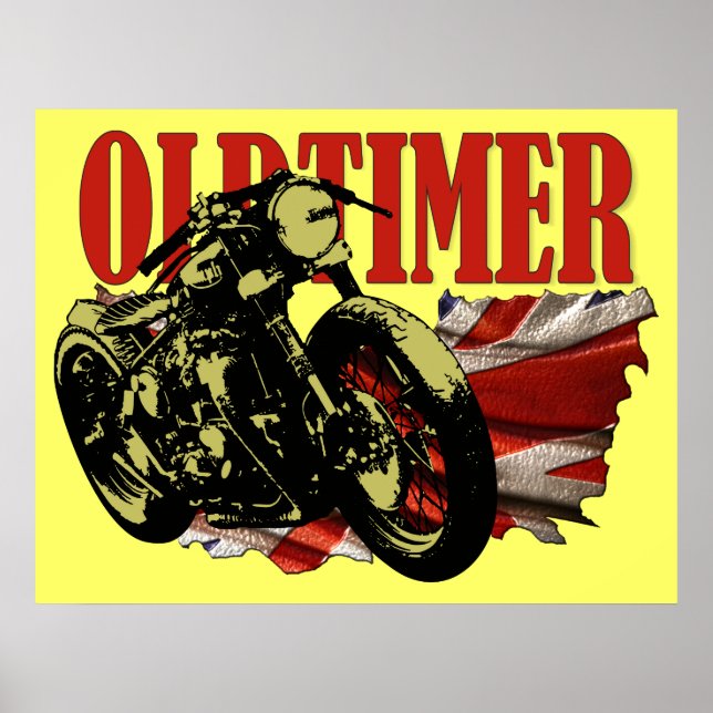 Poster Oldtimer Bobber (Devant)
