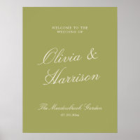 Olive Estate Calligraphie Mariage Bienvenue