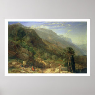 Poster Olive Groves à Varenna, Lac de Côme, Italie, 1861