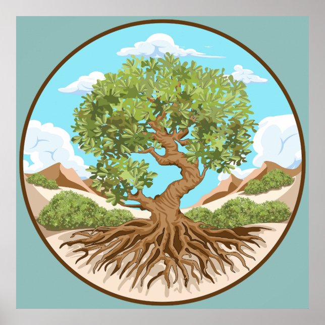 Poster Olive tree Symbole de paix dans la Palestine libre (Devant)