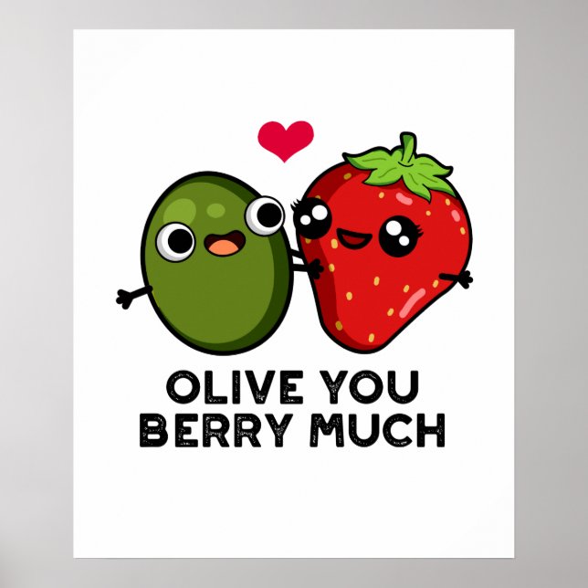 Poster Olive You Berry Beaucoup de mignonette tourte de f (Devant)