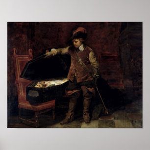 Poster Oliver Cromwell ouvrant le cercueil de Charles