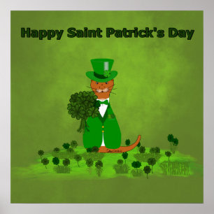 Poster Oliver Le Shamrock de cueillette de la loutre - Sa