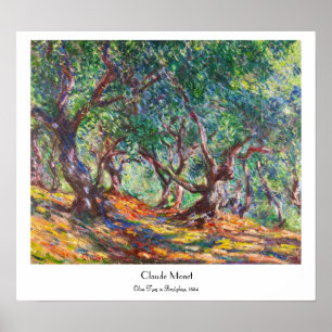 Poster Oliviers à Bordighera, 1884 Claude Monet