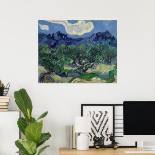 Poster Oliviers aux Alpilles par Vincent van Gogh