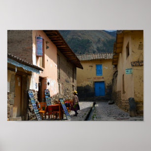 Poster Ollantaytambo, Pérou, rue du Musée