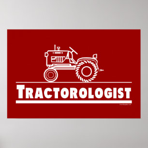 Poster Ologeur de tracteur ROUGE